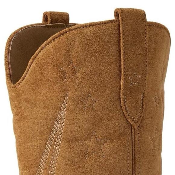 NEW Roper Starburst Tan Knee High Western Boots 15in Shaft Pointed Toe Size 9 - Picture 4 of 16